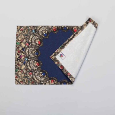 Set de 4 sets de table bleus en tissu Sous l’assiette – Modèle Gohar