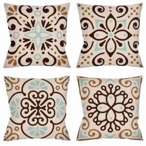 Housse de coussin en velours persan Set – Design Ayda (Set de 4)