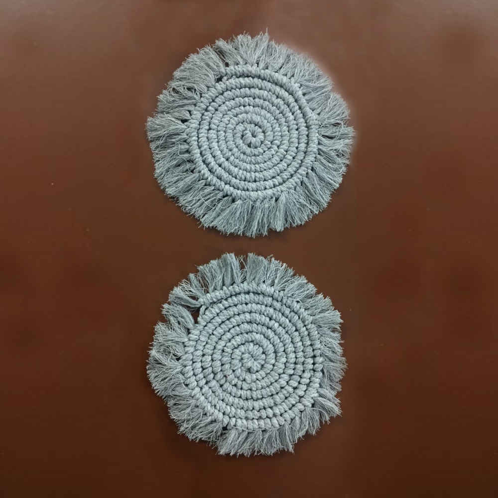 Set de 4 Sets de Table en Macramé Sous l’Assiette – Design Élégant Fait Main