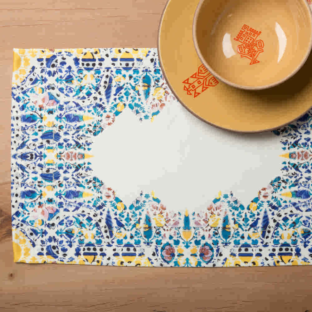 Set de 6 sets de table en tissu Sous l'assiette – Modèle Dina