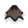 Écharpe Ethnique Turkmène en Coton - Cadeau Parfait avec une Touche Culturelle & un Motif Cachemire Floral