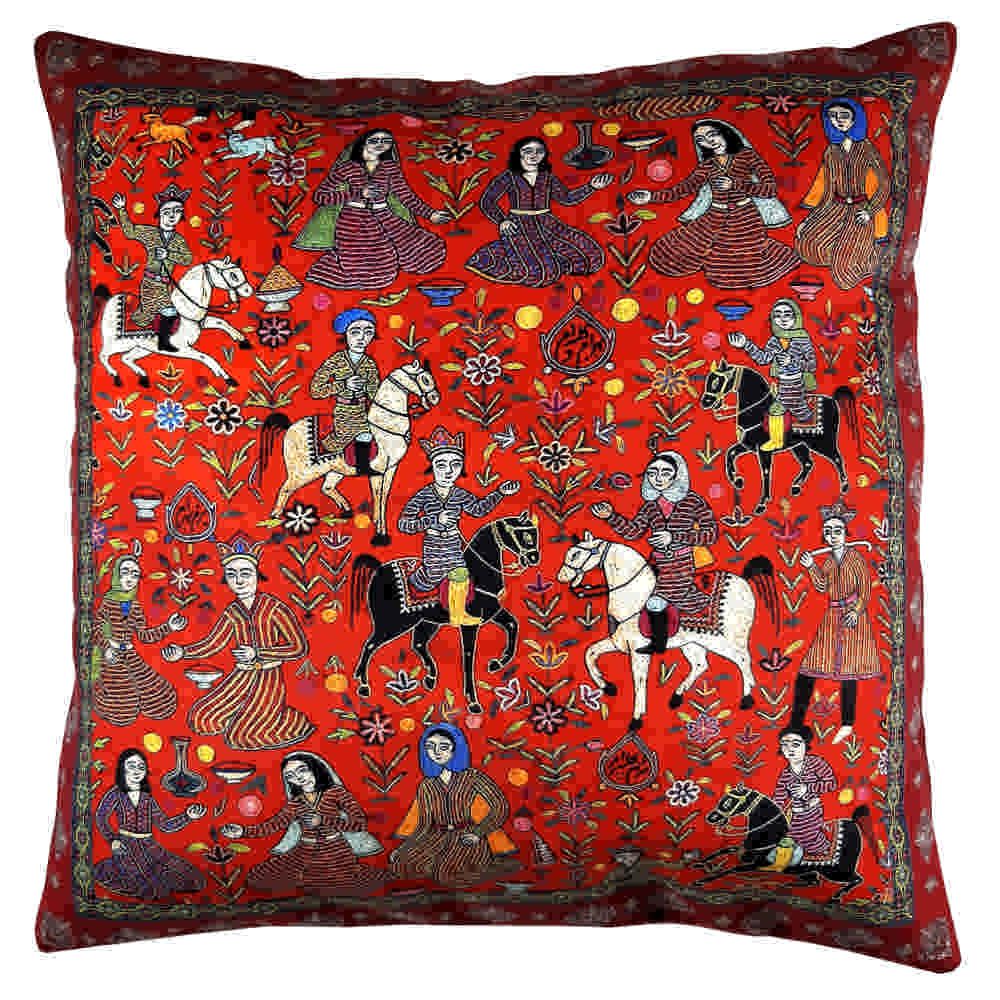 Housse de coussin en velours persan traditionnel - Design Bahram (Set de 2)