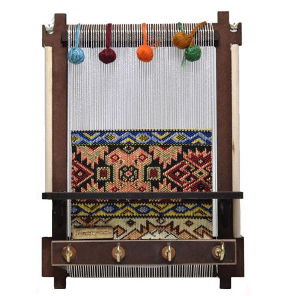 Porte-clés mural en bois persan fait main - Machine à tisser des tapis