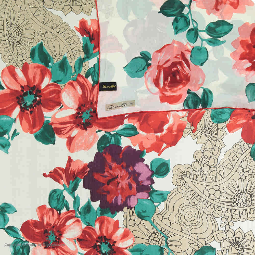 Foulard en soie à imprimé floral pour femme – Design Sarvin luxueux et éclatant