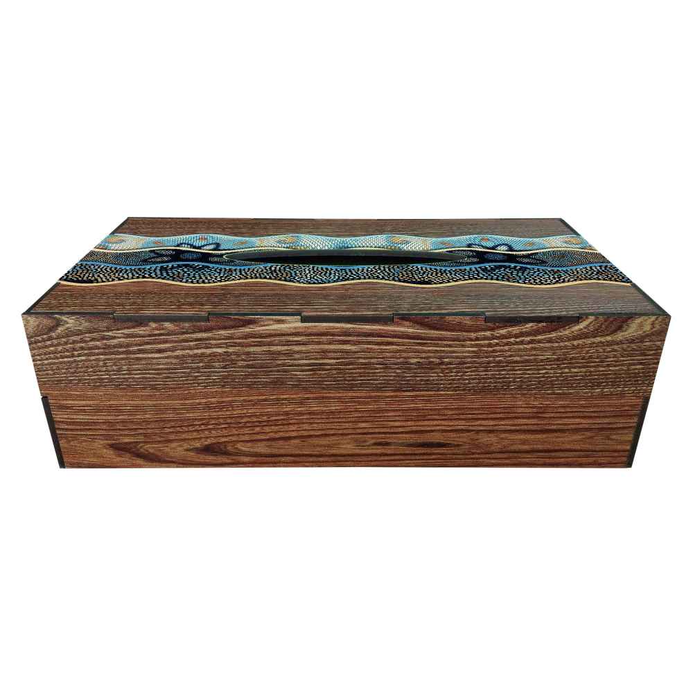 Couvercle de boîte à mou tissues en bois rustique – Darya