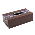 Couvercle de boîte à mou tissues en bois rustique – Faraz