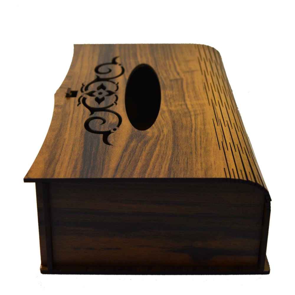 Couvercle de boîte à mou tissues en bois rustique – Kiana