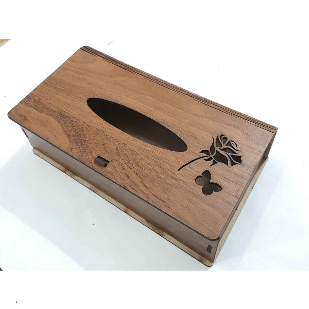 Couvercle de boîte à mou tissues en bois rustique – Parvaneh