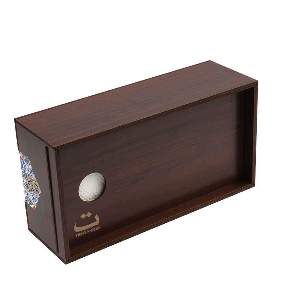 Couvercle de boîte à mou tissues en bois rustique – Shahla