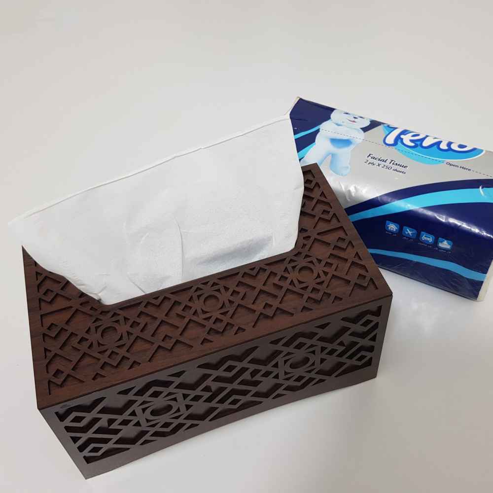 Couvercle de boîte à mou tissues en bois rustique – Shams