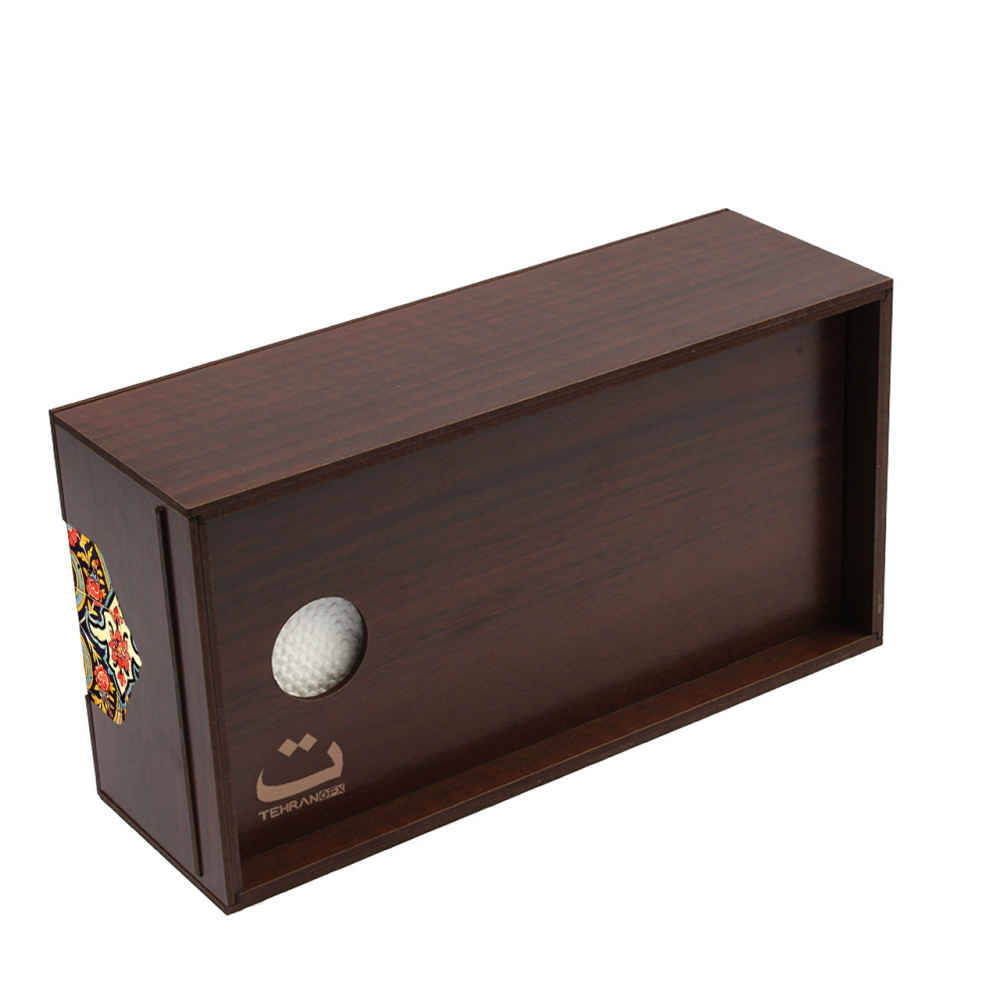 Couvercle de boîte à mouchoirs en bois rustique – Design de carreaux