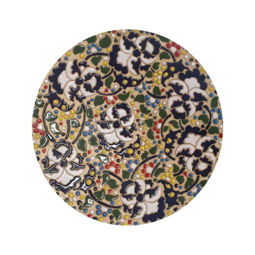 Bol et assiette en céramique Minakari persane fait main modèle Mahan