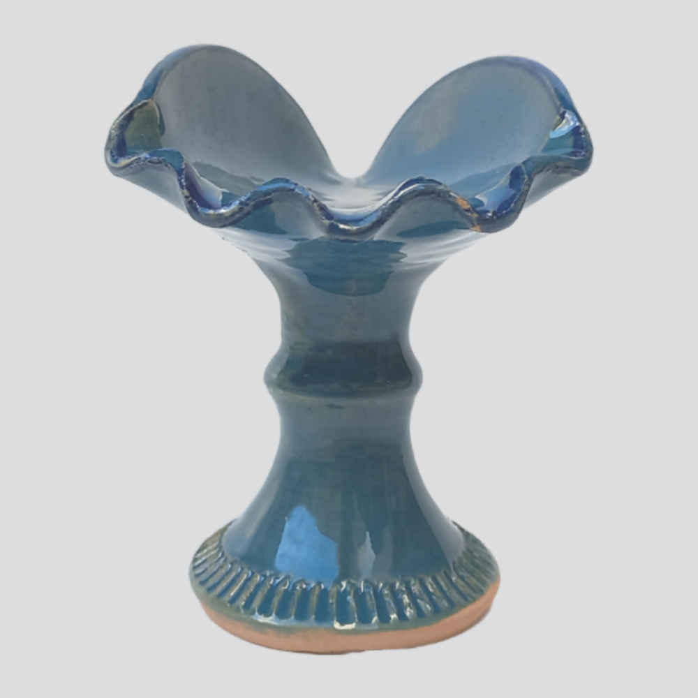 Bol décoratif en céramique bleue fait main modèle Parya