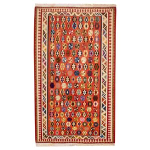 Tapis Kilim en laine persane tissé à la main à Fars Traditionnel Anil