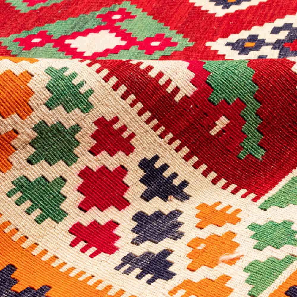 Tapis Kilim en laine persane tissé à la main à Fars Traditionnel Babak