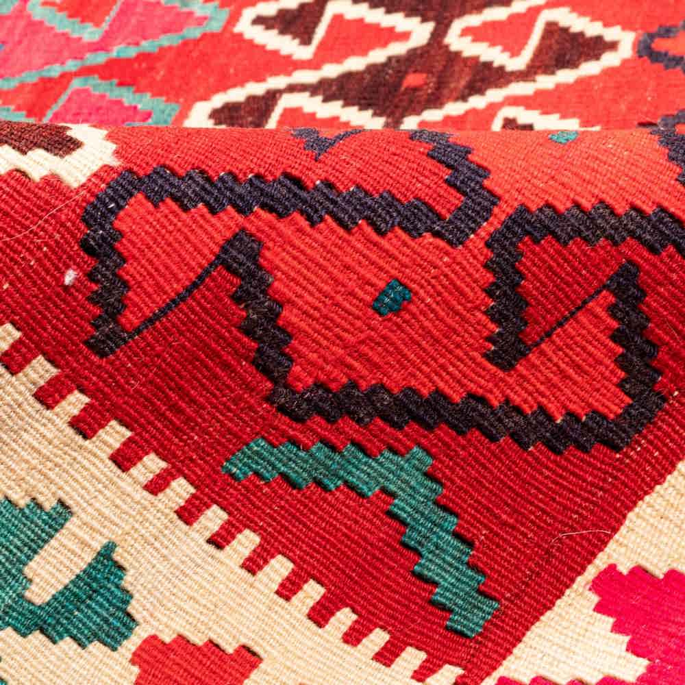 Tapis Kilim en laine persane tissé à la main en Fars Traditionnel Elsaa