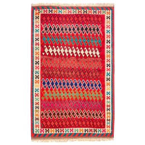 Tapis Kilim en laine persane tissé à la main en Fars Traditionnel Elsaa