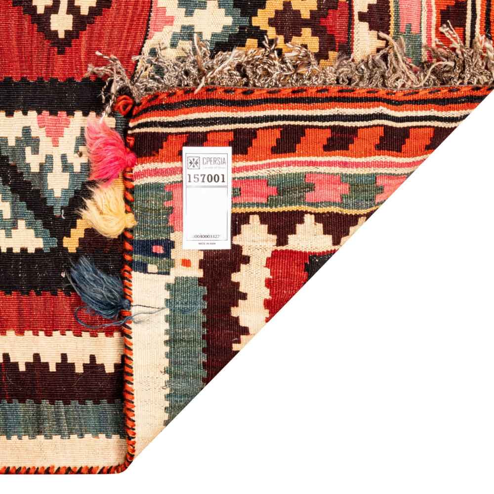 Tapis Kilim en laine persane tissé à la main en Fars Traditionnel Maral