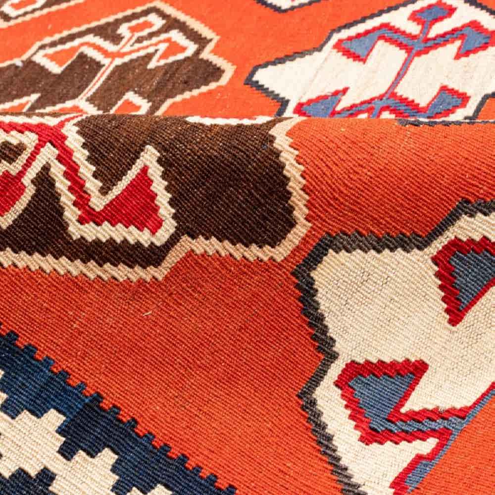 Tapis Kilim en laine persane tissé à la main en Fars Traditionnel Yashar