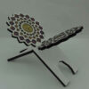 Support Rehal en bois pliable pour le Coran avec motif des 4 Qul
