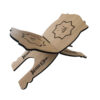 Support Rehal en bois pliable pour le Coran avec motif Allah