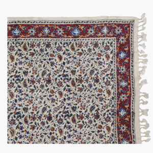 Nappe iranienne : Tapisserie traditionnelle de Kalamkari d’Isfahan Artemis