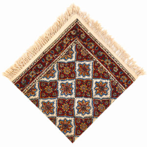 Nappe iranienne : Tapisserie traditionnelle de Kalamkari d’Isfahan Kheshti