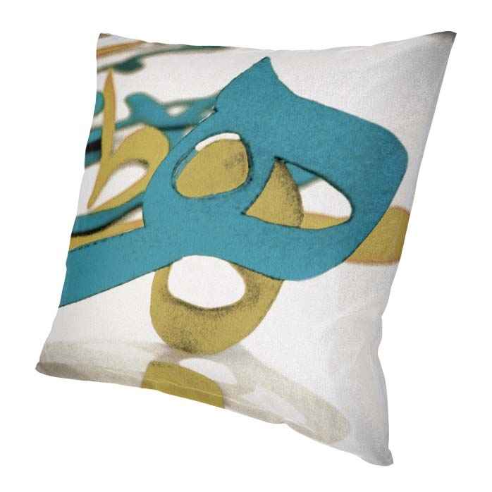 Housse de coussin en velours persan – Design Calligraphie Heh (Set de 2)