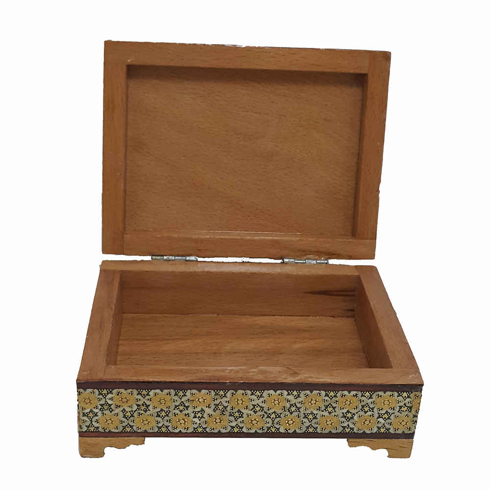 Porte-stylo en bois persan fait main pour bureau – Art Khatamkari Élégance, Naghashi