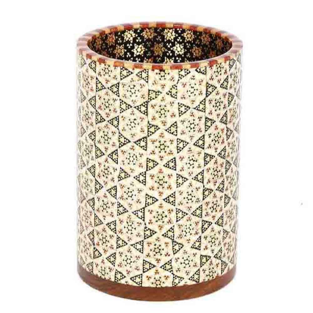 Porte-makeup en bois persan - Art de l'enluminure Khatam Kari Modèle Sepehr