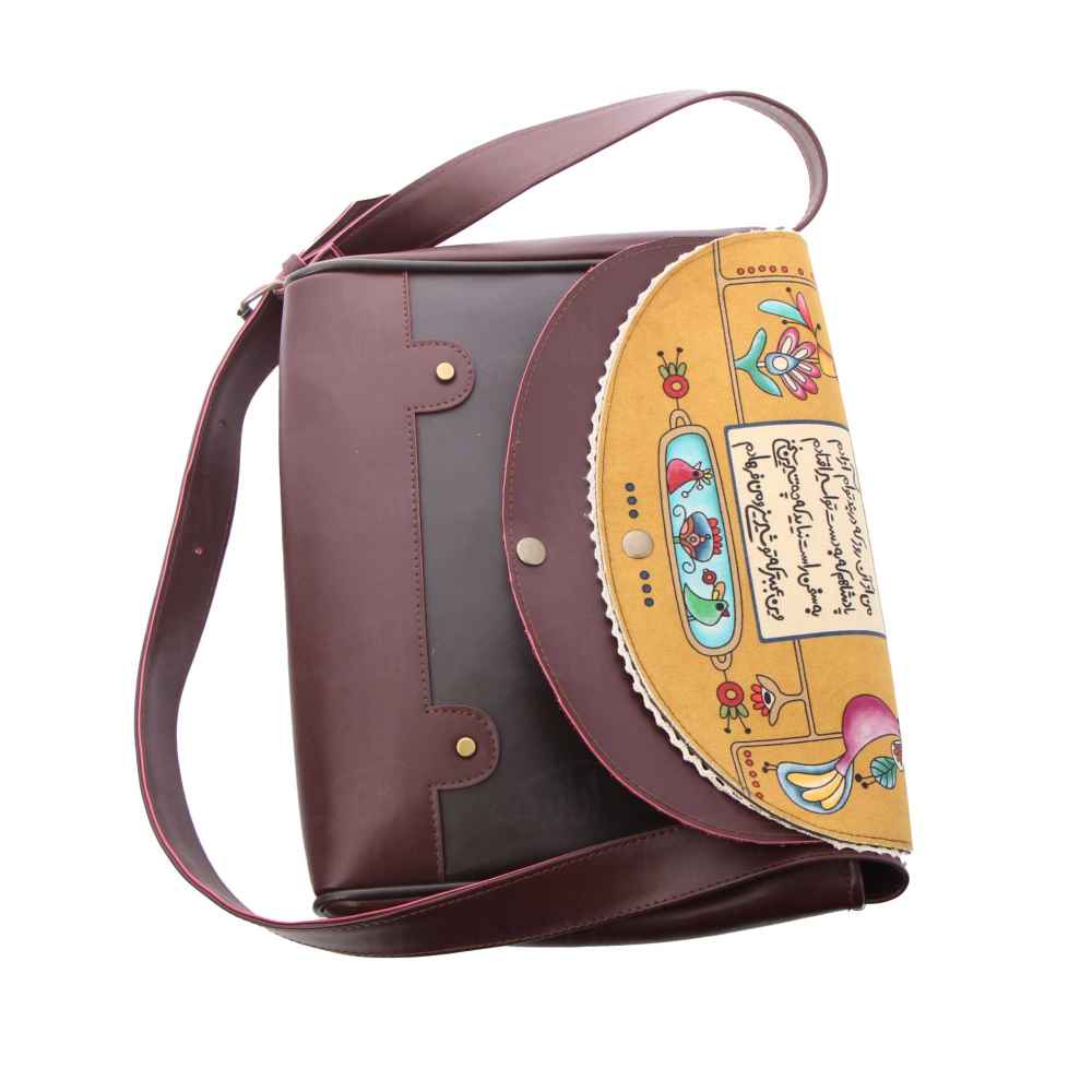 Sac Bandoulière Cuir Perse – Azad, Artisanale de Luxe