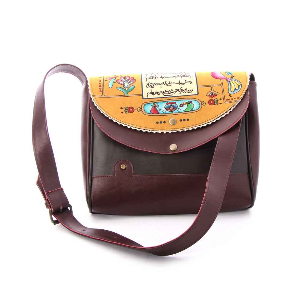 Sac Bandoulière Cuir Perse - Azad, Artisanale de Luxe