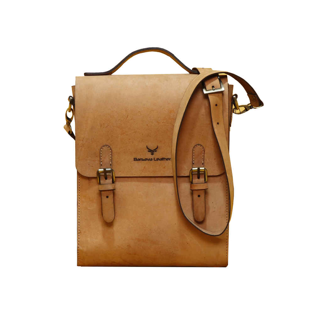Sac Messenger en Cuir Luxueux - Modèle Barasa Fait Main