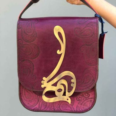 Sac bandoulière en cuir véritable fait main - Design Persan Hich