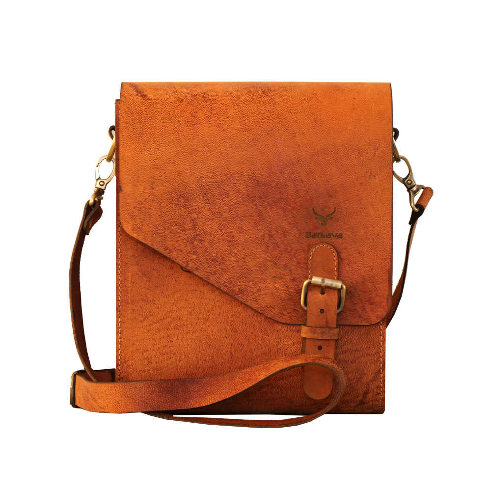 Sac Bandoulière en Cuir Luxueux Fait Main - Édition Honey