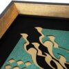 Calligraphie métallique persane en marqueterie, art du cuivre encadré, Man
