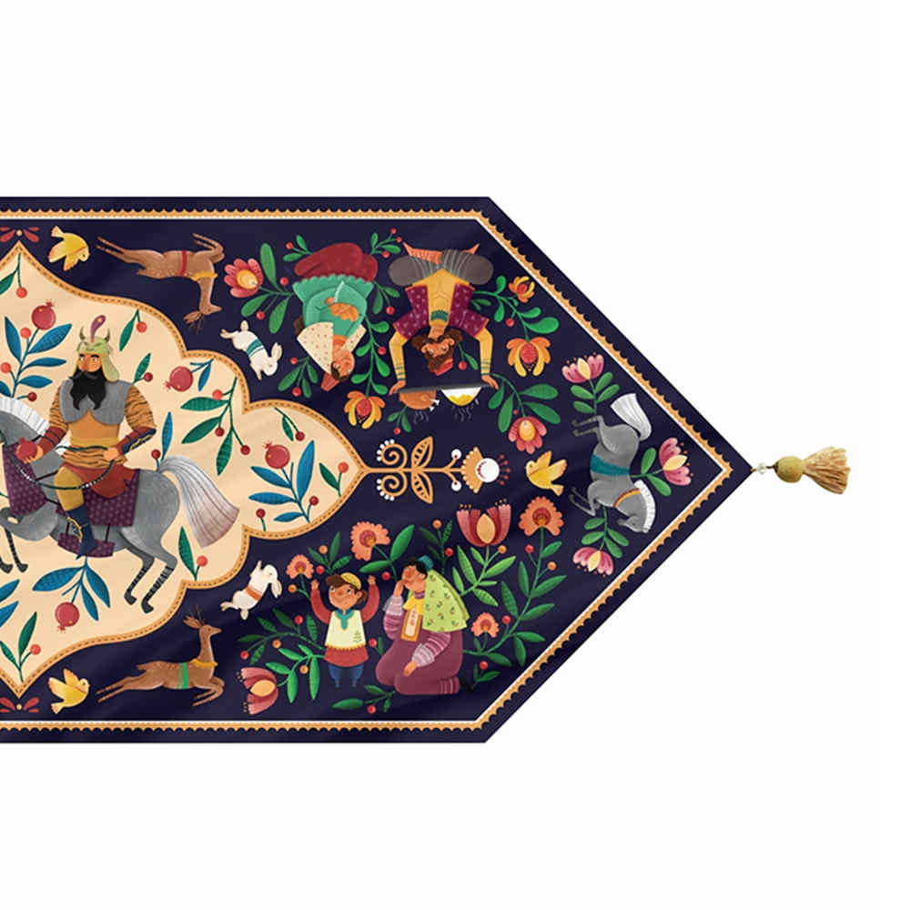 Couverture en velours Élegance Persane Bleue Ardeshir