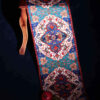 Couverture en velours Élegance Persane Bleue Haris
