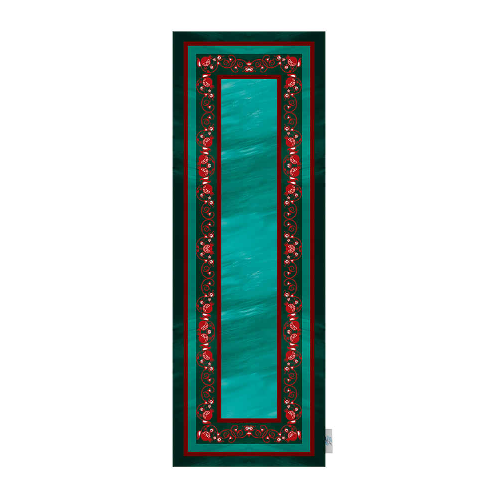 Couverture en velours Élegance Persane Turquoise Yalda