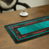 Couverture en velours Élegance Persane Turquoise Yalda