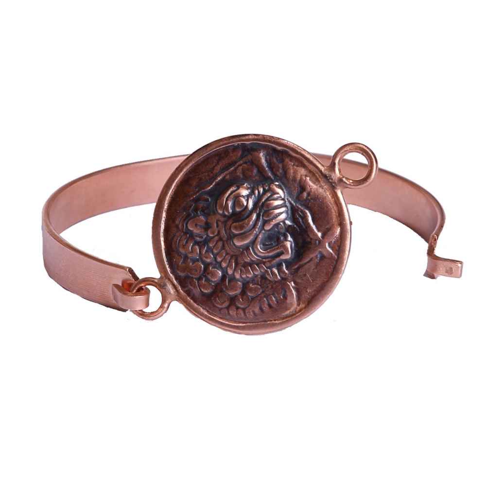 Bracelet en cuivre – Design du symbole du lion Mordad
