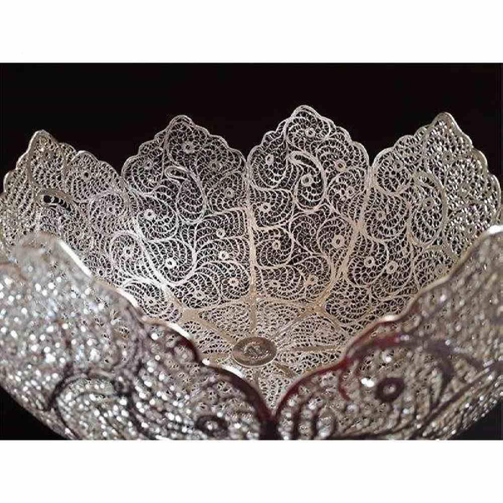 Bol Décoratif Persan en Filigrane – Artisanat Fin Tida 36