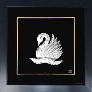 Art filigrané encadré – Ghoo (grue) artistique