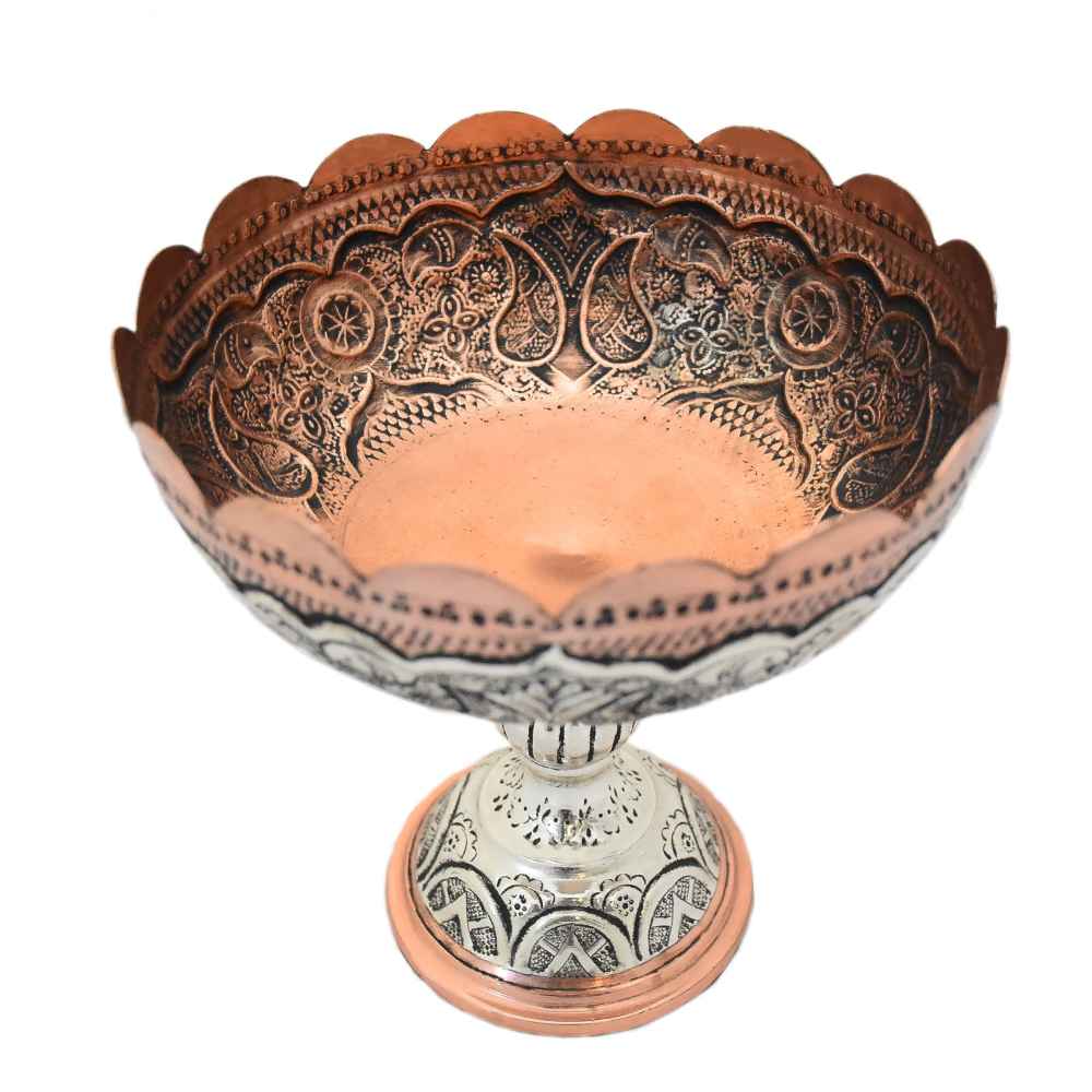 Coupe Décorative en Cuivre Artisanale Persane Gravée Hana