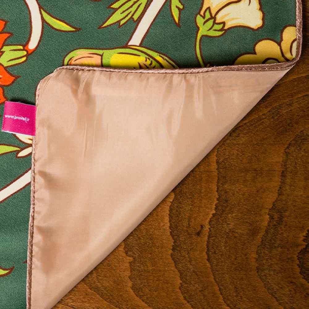 Couverture en velours Élegance Persane Verte Zina