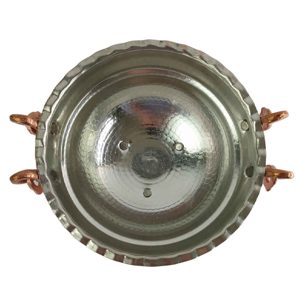 Bol de service en cuivre traditionnellement martelé Hooman