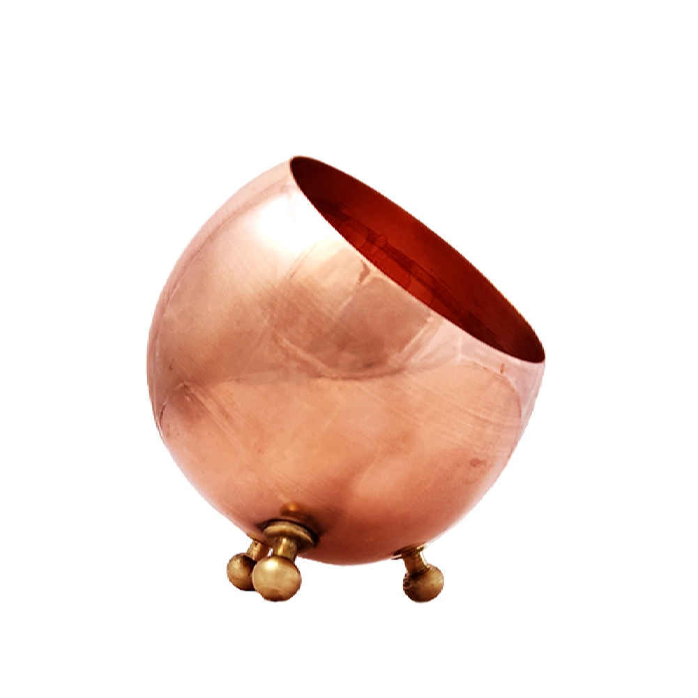 Bol de service en cuivre traditionnellement martelé Rima