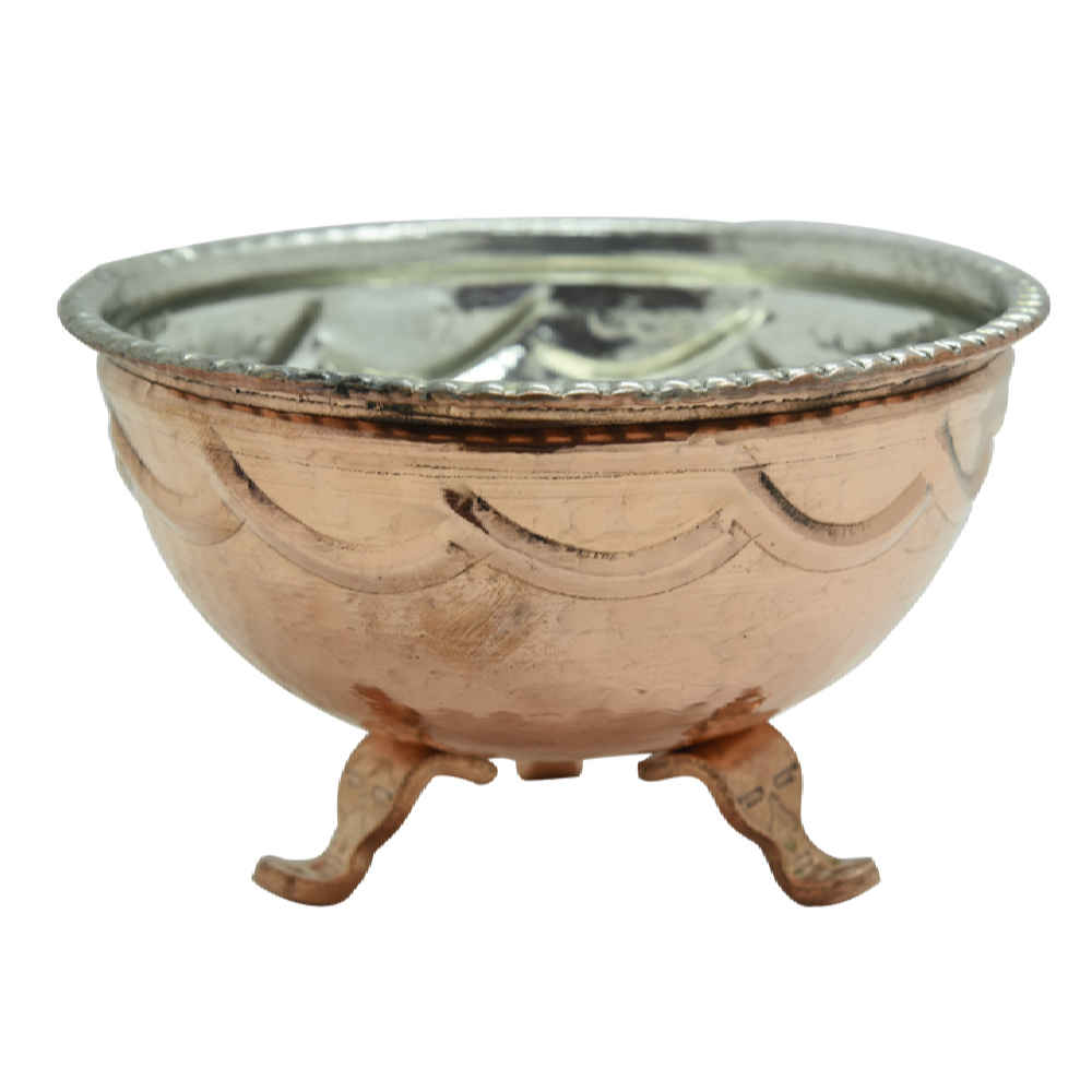 Bol de table en cuivre martelé traditionnellement - Hiva