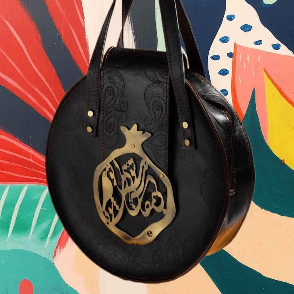 Sac Bandoulière en Cuir Luxueux Fait Main - Design Persan Anar