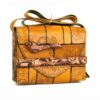 Sac Bandoulière en Cuir Luxueux Fait Main - Design Oiseaux